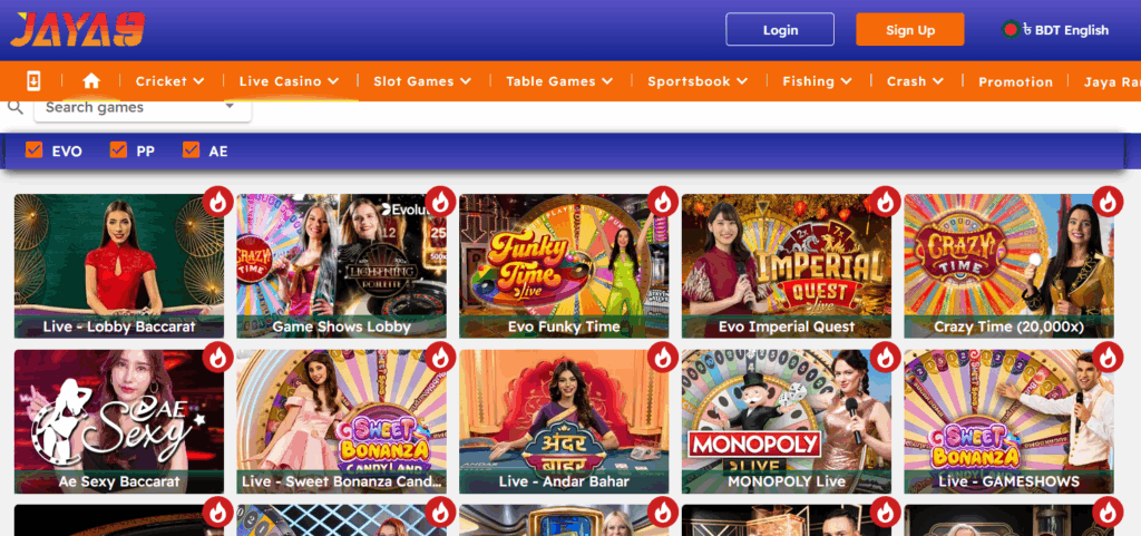 jaya9 new casino app in Bangladesh